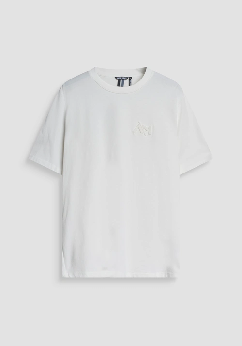 CAMISETA RELAXED FIT EN JERSEY DE ALGODÓN CON PEQUEÑO LOGOTIPO BORDADO - Ropa | Antony Morato Online Shop