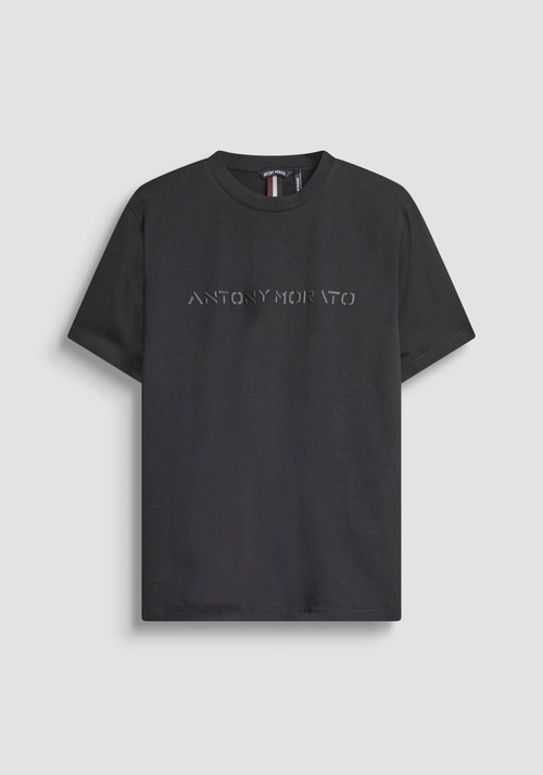 REGULAR FIT COTTON JERSEY T-SHIRT WITH DIAMOND PRINT - Regular fit t-shirts | Antony Morato Online Shop