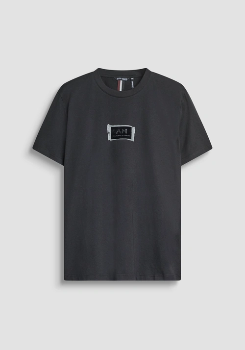 REGULAR FIT COTTON JERSEY T-SHIRT WITH LETTERING LOGO PRINT - Preview Men's Collection Fall-Winter 2025 | Antony Morato Online Shop