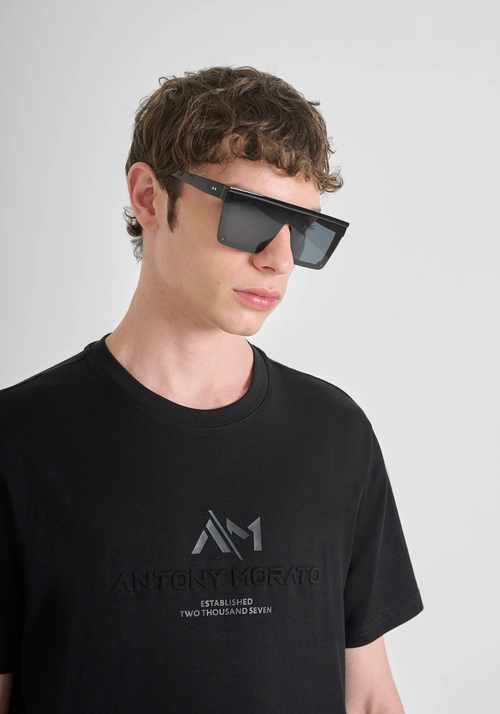 T-SHIRT REGULAR FIT IN JERSEY DI COTONE CON STAMPA RUBBER LOGATA - T-shirts & Polo Uomo | Antony Morato Online Shop