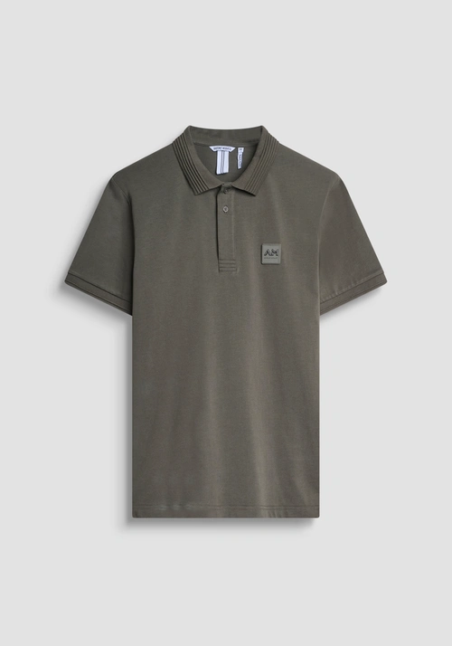 POLO REGULAR FIT IN JERSEY DI COTONE CON PICCOLA PATCH LOGATA - T-shirts & Polo Uomo | Antony Morato Online Shop