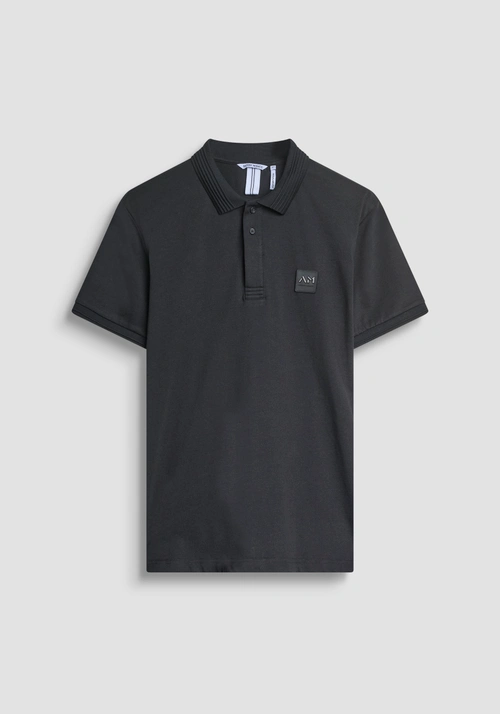POLO REGULAR FIT IN JERSEY DI COTONE CON PICCOLA PATCH LOGATA - T-shirts & Polo Uomo | Antony Morato Online Shop