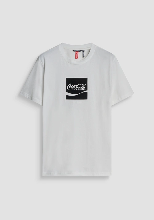 T-SHIRT REGULAR FIT EN JERSEY DE COTON AVEC IMPRIMÉ COCA-COLA - T-shirts et polos | Antony Morato Online Shop
