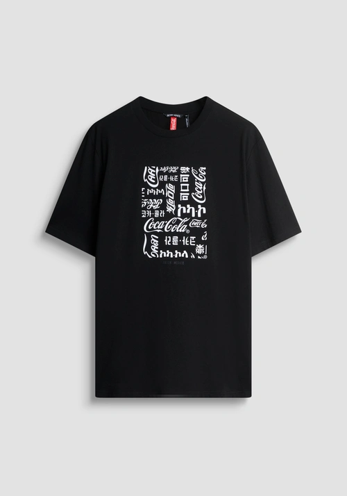 T-SHIRT REGULAR FIT EN JERSEY DE COTON AVEC IMPRIMÉ COCA-COLA - T-shirts et polos | Antony Morato Online Shop