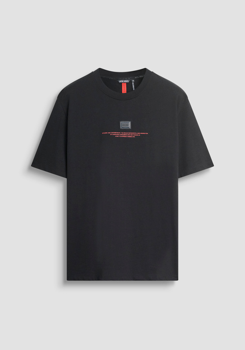 CAMISETA BOXY EN ALGODÓN RED TAG - Total Black Outfit | Antony Morato Online Shop
