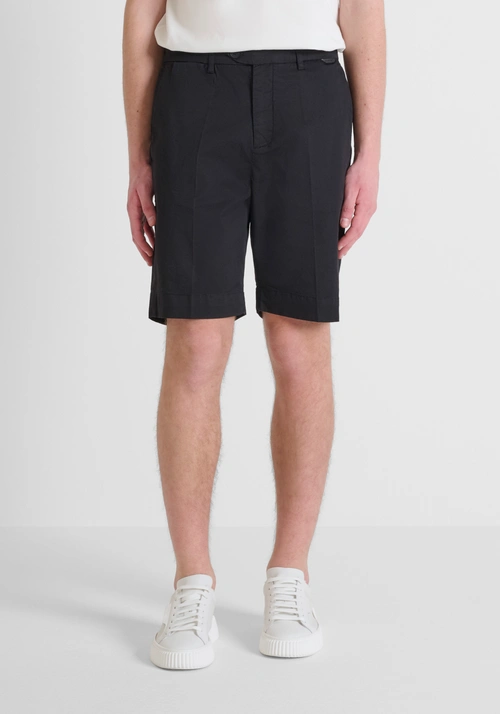 SHORTS SLIM FIT "MARK" IN MISTO COTONE ELASTICO - Outfit Total Black | Antony Morato Online Shop