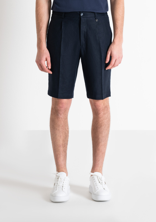 "GUSTAF" SHORTS CARROT FIT IN VISCOSE LINEN - Men's Shorts | Antony Morato Online Shop