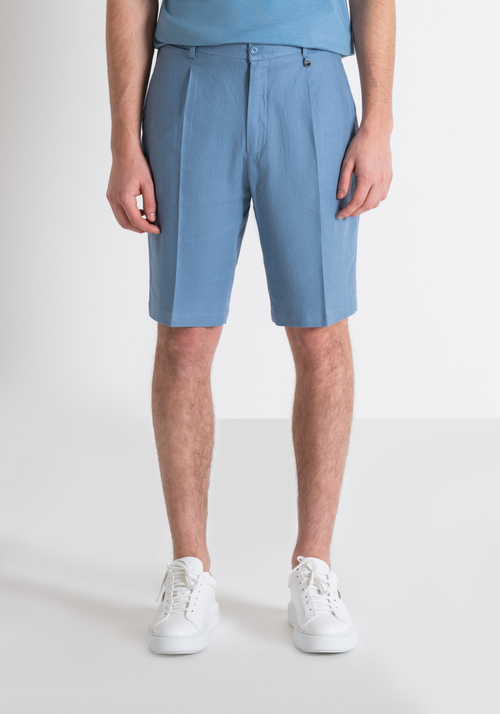 CARROT FIT "GUSTAF" SHORTS IN LINEN AND VISCOSE BLEND - Shorts | Antony Morato Online Shop