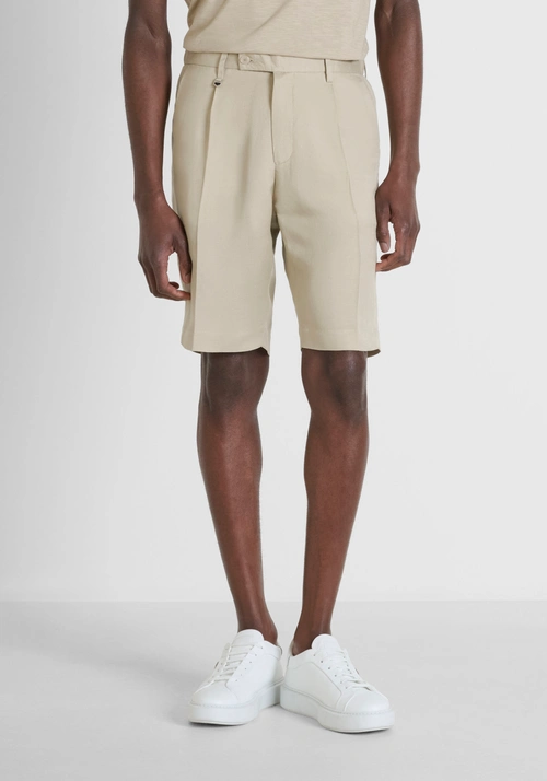 SHORTS REGULAR FIT "LUIS" IN LINEN VISCOSE BLEND - Pantalones | Antony Morato Online Shop