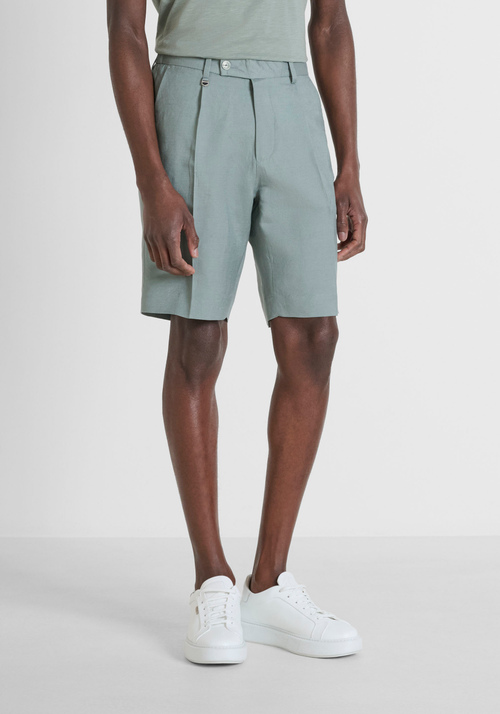 SHORTS REGULAR FIT "LUIS" IN LINEN VISCOSE BLEND - Pantalones | Antony Morato Online Shop