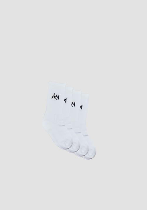 SET OF THREE PAIRS OF COTTON-BLEND TERRY SOCKS WITH EMBROIDERED LOGO - Accessories | Antony Morato Online Shop