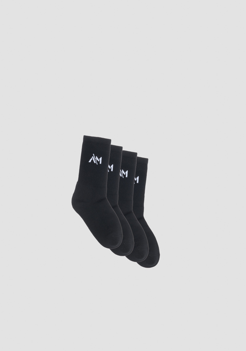 SET OF THREE PAIRS OF COTTON-BLEND TERRY SOCKS WITH EMBROIDERED LOGO - Accessories | Antony Morato Online Shop