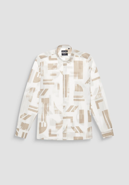 CHEMISE REGULAR STRAIGHT FIT « BARCELONA » EN COTON IMPRIMÉ - Chemises | Antony Morato Online Shop