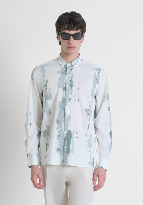SHIRT REGULAR STRAIGHT FIT "BARCELLONA" IN PRINTED COTTON BLEND - Shirts | Antony Morato Online Shop