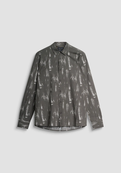 CAMICIA REGULAR STRAIGHT FIT "BARCELLONA" IN MISTO COTONE STAMPA DOTS - Camicie Uomo | Antony Morato Online Shop