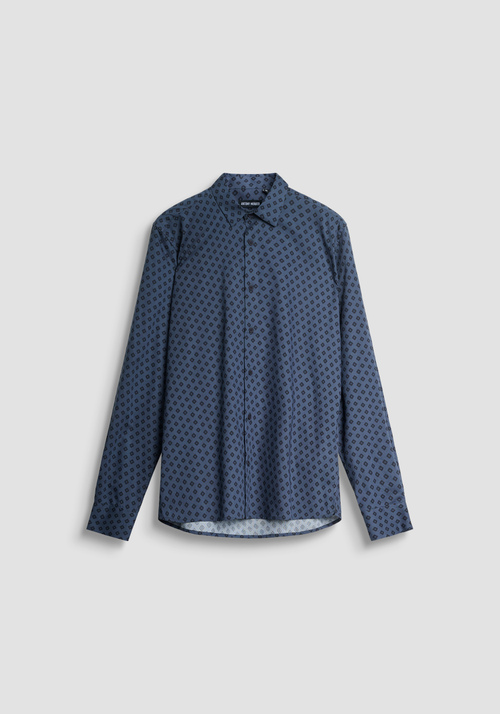 CAMICIA REGULAR STRAIGHT FIT "BARCELLONA" IN MISTO COTONE STAMPA ASTRATTA - Camicie Uomo | Antony Morato Online Shop