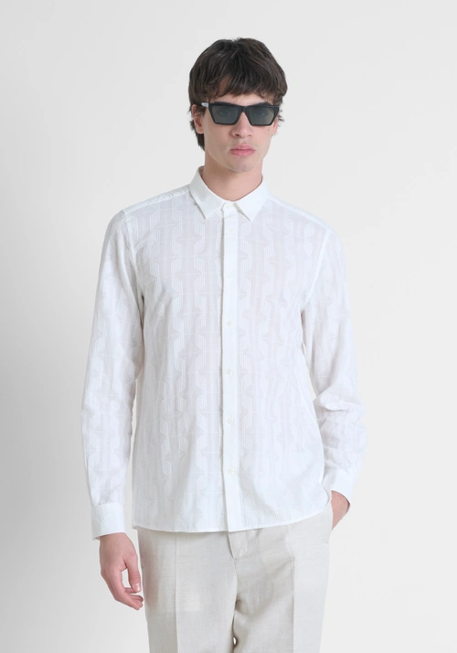 REGULAR STRAIGHT FIT HEMD „BARCELLONA“ AUS GEOMETRISCH GEMUSTERTEM BAUMWOLLSTOFF - Hemden | Antony Morato Online Shop