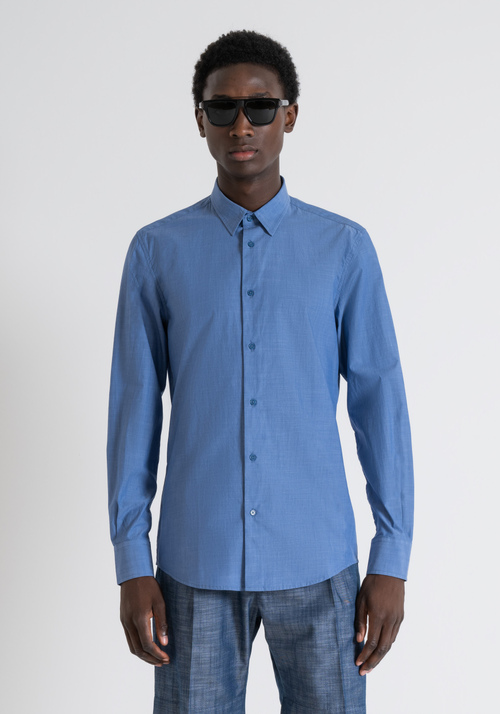NAPLES SLIM FIT SHIRT IN FLAMED COTTON WITH SOFT HAND - Men's Shirts | Antony Morato Online Shop