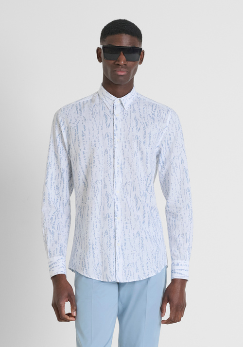 SLIM FIT HEMD „NAPOLI“ AUS BEDRUCKTEM LEINENGEMISCH MIT WEICHEM GRIFF - Hemden | Antony Morato Online Shop