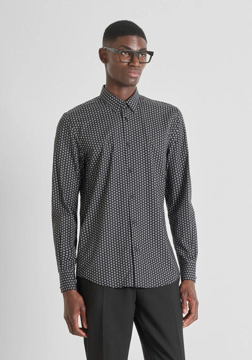 CAMICIA SLIM FIT "NAPOLI" IN MISTO COTONE STAMPATO - Camicie Uomo | Antony Morato Online Shop