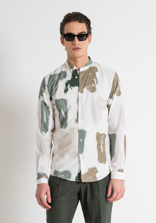 SEOUL SLIM FIT SHIRT IN PRINTED COTTON WITH SOFT HAND - Men's Shirts | Antony Morato Online Shop
