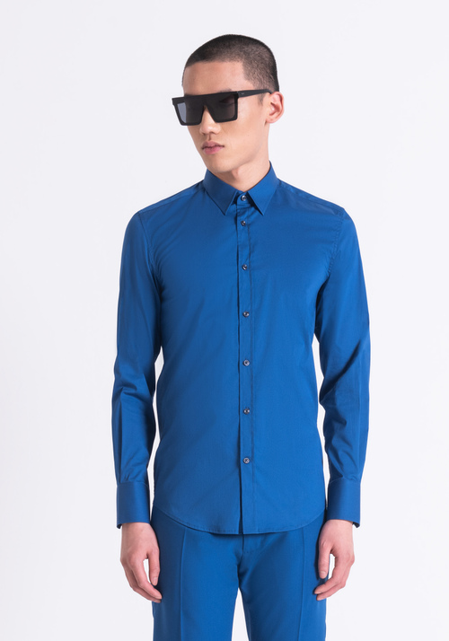 "MILANO" SUPER SLIM FIT SHIRT IN ELASTIC COTTON POPLIN - Camisas | Antony Morato Online Shop
