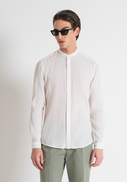 REGULAR FIT "SEOUL" COTTON SHIRT WITH WRINKLED EFFECT - Men's Shirts | Antony Morato Online Shop