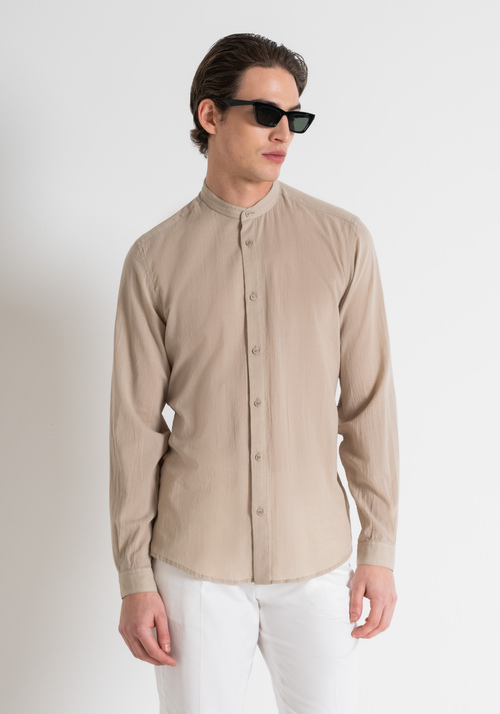 SEOUL REGULAR FIT SHIRT IN COTTON WITH DISTRESSED EFFECT - Men's Shirts | Antony Morato Online Shop