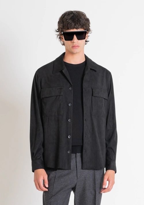 CAMICIA REGULAR FIT TAGLIO DRITTO CON TESSUTO EFFETTO SCAMOSCIATO - Camicie | Antony Morato Online Shop