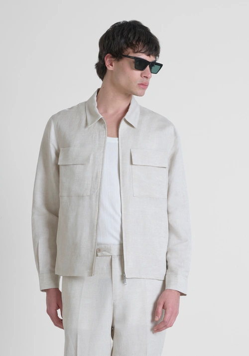 SHIRT RELAXED FIT "BREMA" IN LINEN VISCOSE BLEND - Chemises | Antony Morato Online Shop
