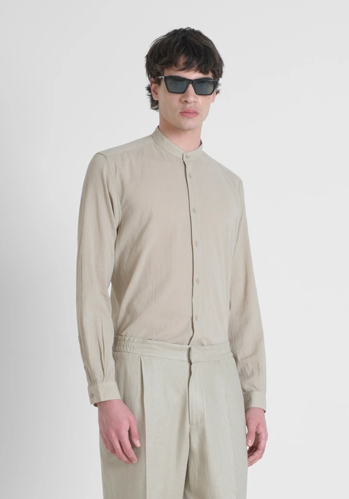 REGULAR FIT SHIRT "SEOUL" IN COTTON FABRIC WRINKLE FINISH - Shirts | Antony Morato Online Shop