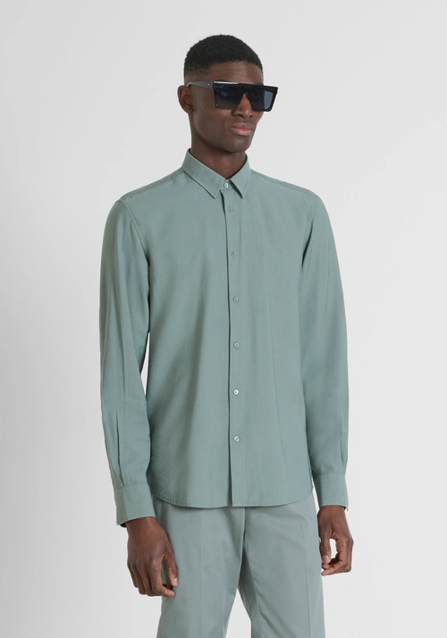 CHEMISE REGULAR FIT « CORDOBA » EN VISCOSE MÉLANGÉE - Chemises | Antony Morato Online Shop