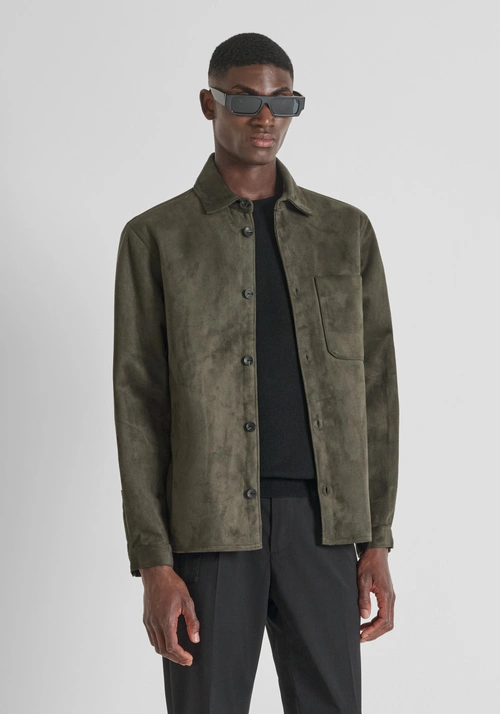 CAMICIA REGULAR FIT IN SIMILPELLE EFFETTO CAMOSCIO - Camicie Uomo | Antony Morato Online Shop