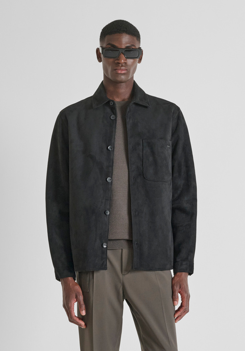 CAMICIA REGULAR FIT IN SIMILPELLE EFFETTO CAMOSCIO - Camicie Uomo | Antony Morato Online Shop