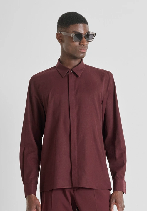 REGULAR FIT "DENVER" SHIRT IN LYOCELL AND COTTON BLEND - Clothing | Antony Morato Online Shop