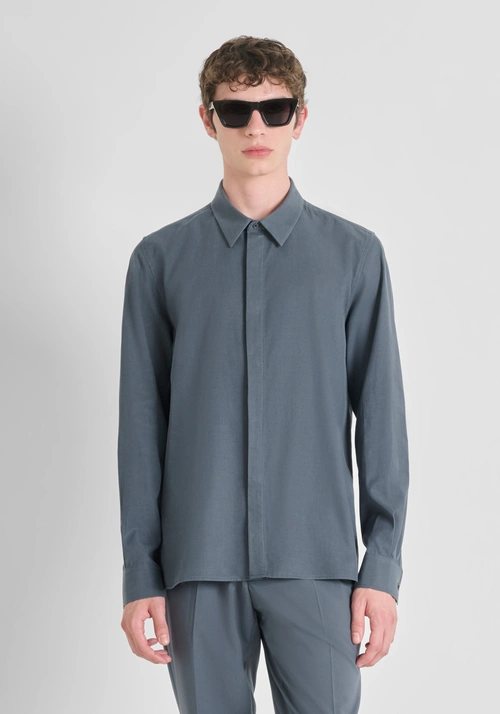 CAMISA REGULAR FIT "DENVER" EN MEZCLA DE LYOCELL Y ALGODÓN - Camisas | Antony Morato Online Shop