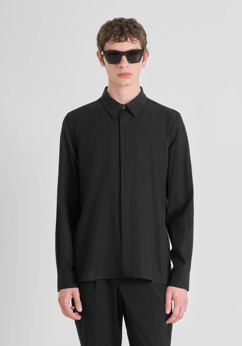 REGULAR FIT "DENVER" SHIRT IN LYOCELL AND COTTON BLEND - Clothing | Antony Morato Online Shop