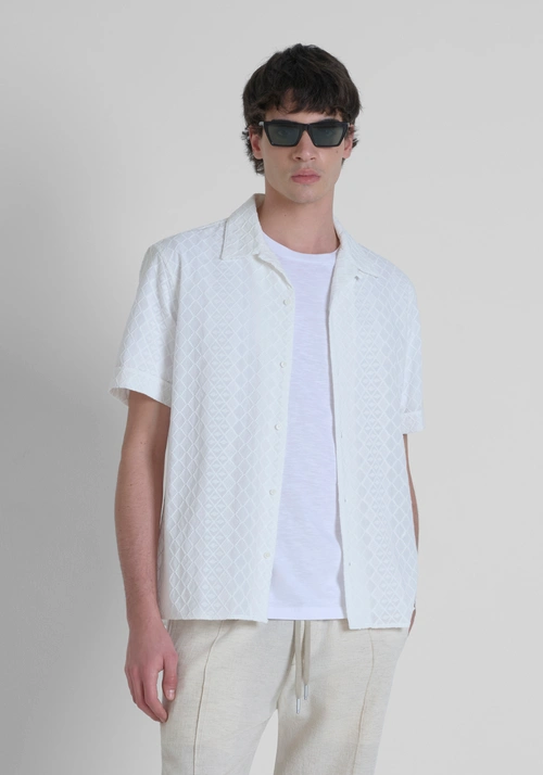 REGULAR STRAIGHT FIT HEMD „HONOLULU“ AUS BESTICKTER POPELINE-BAUMWOLLE - Hemden | Antony Morato Online Shop