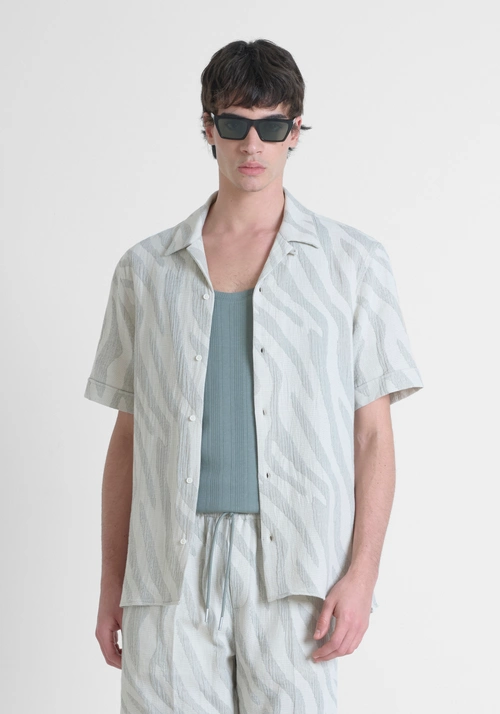 REGULAR STRAIGHT FIT HEMD „HONOLULU“ AUS JACQUARD-BAUMWOLLSTOFF - Bekleidung | Antony Morato Online Shop