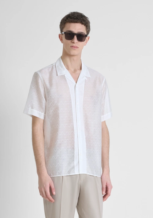 "HONOLULU" REGULAR FIT SHIRT IN A LYOCELL BLEND - Mood Ho Chi Minh | Antony Morato Online Shop