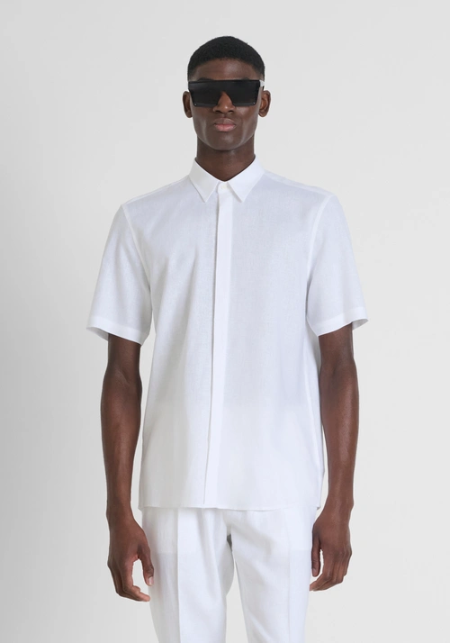 HEMD RELAXED FIT AUS JACQUARD-BAUMWOLL-MISCHGEWEBE - WHITE MODE: ON | Antony Morato Online Shop