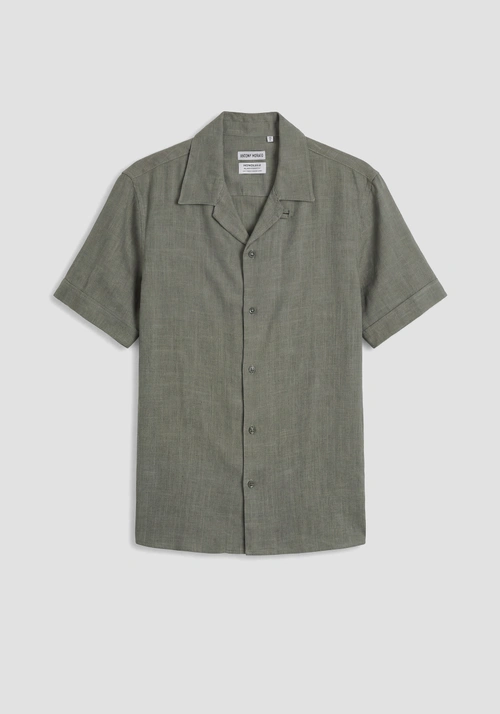 Camicia Hawaiana LINOCOUTON Da Uomo – Maniche Corte, Fantasia Fenicotteri Rosa, Colore Vivace, Per Feste E Spiaggia