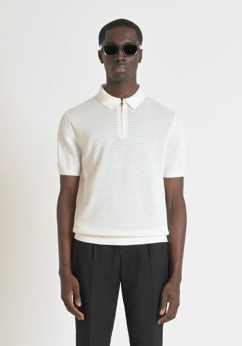 REGULAR-FIT COTTON SHORT-SLEEVED SWEATER - Men's Knitwear | Antony Morato Online Shop