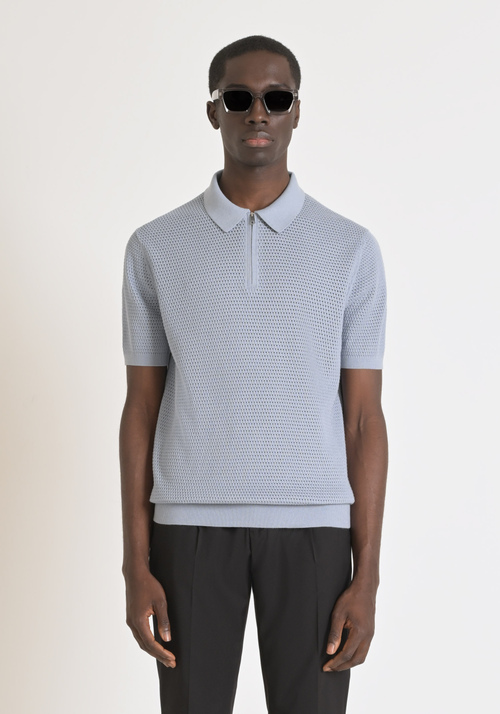 REGULAR-FIT COTTON SHORT-SLEEVED SWEATER - Men's Knitwear | Antony Morato Online Shop