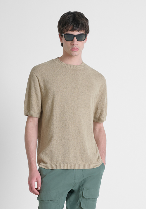 REGULAR FIT SWEATER IN COTTON BLEND SOFT YARN - Men's Knitwear | Antony Morato Online Shop