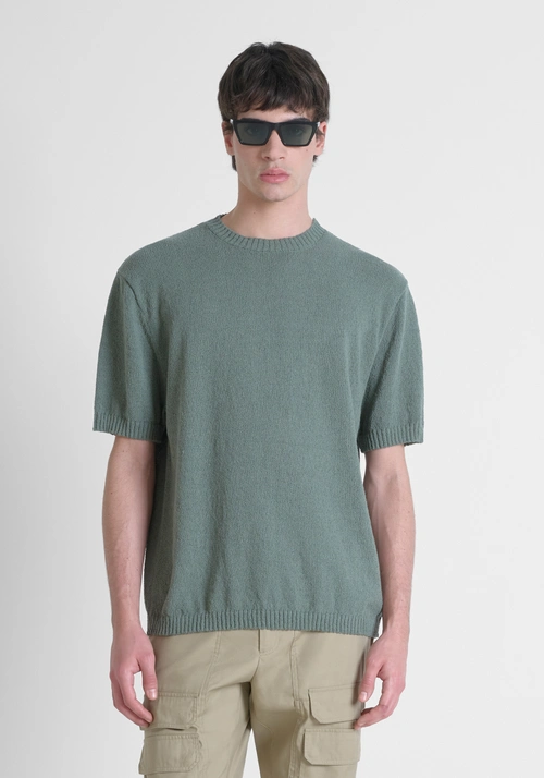 REGULAR FIT SWEATER IN COTTON BLEND SOFT YARN - Outfit city casual | Antony Morato Online Shop