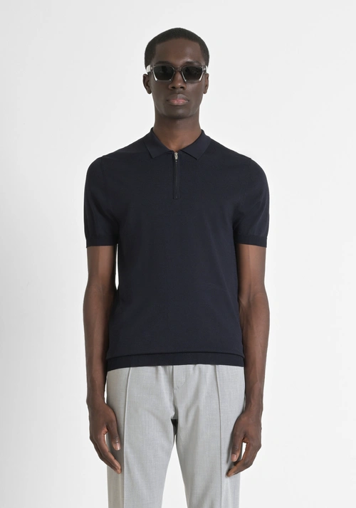 SUPER-SLIM-FIT VISCOSE BLEND SHORT-SLEEVED SWEATER - Men's Knitwear | Antony Morato Online Shop