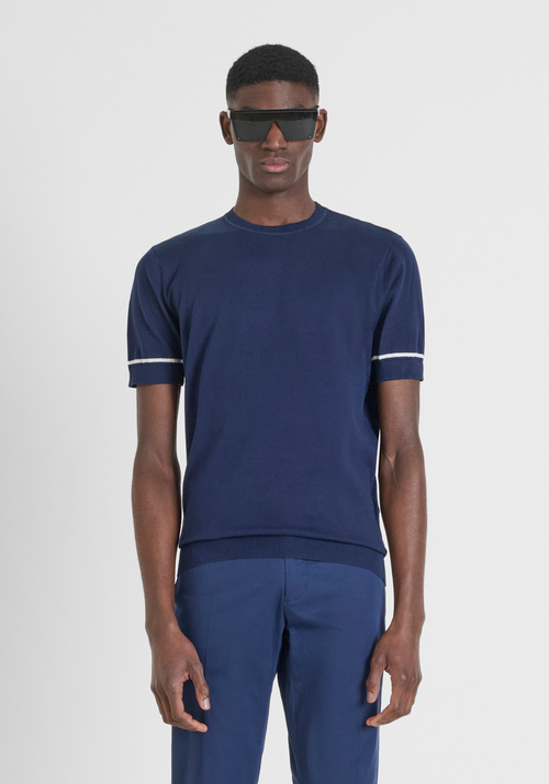 REGULAR FIT SWEATER IN COTTON SUPER FINE YARN - Men's Knitwear | Antony Morato Online Shop