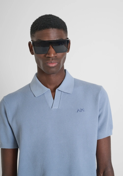 PULL À COUPE RÉGULIÈRE EN COTON DOUX AVEC LOGO BRODÉ - Pulls | Antony Morato Online Shop