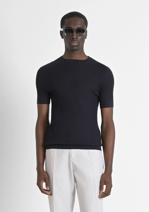 VISCOSE BLEND RIBBED SLIM FIT SHIRT - Abbigliamento uomo | Antony Morato Online Shop